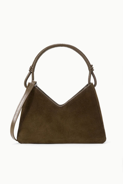 Valerie Shoulder Bag Truffle Suede | STAUD Top Pick