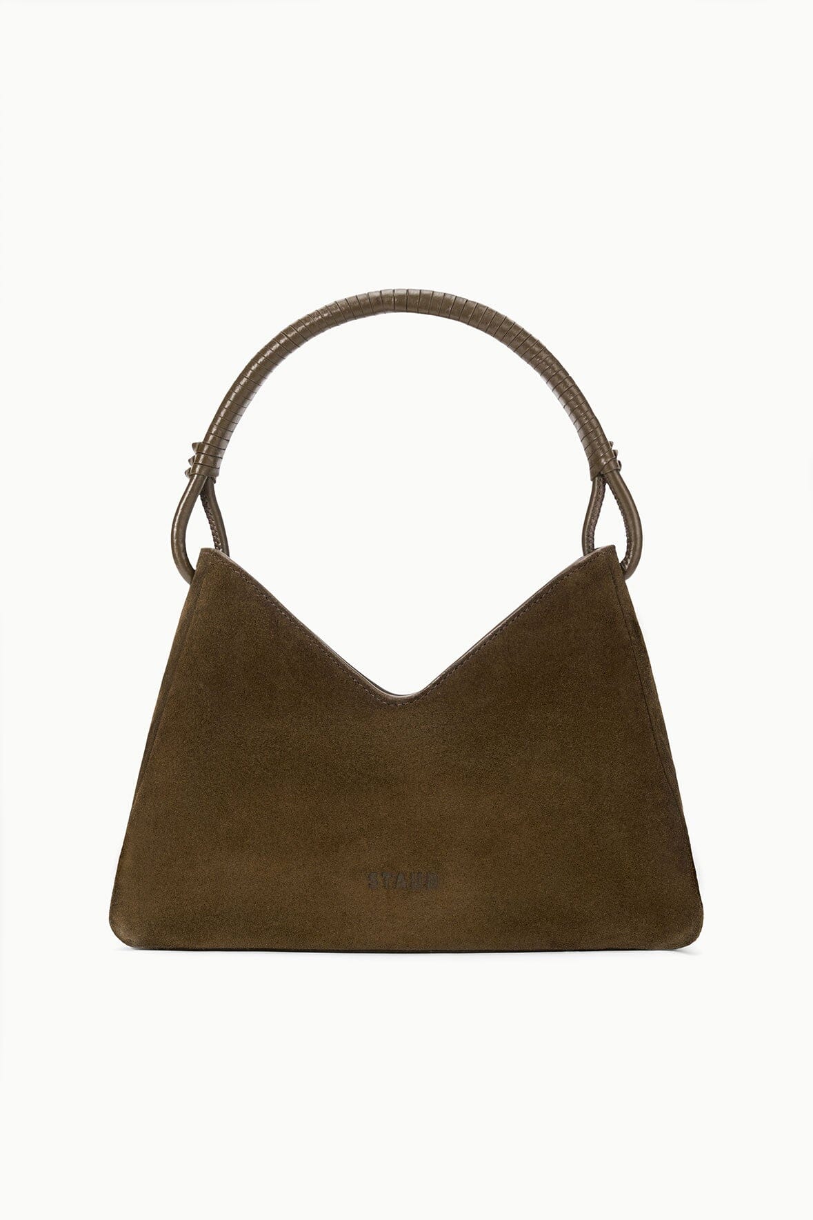Valerie Shoulder Bag Truffle Suede | STAUD Top Pick