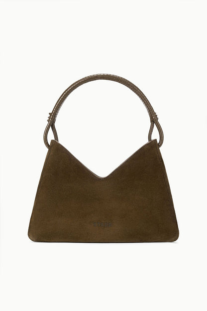 Valerie Shoulder Bag Truffle Suede | STAUD Top Pick