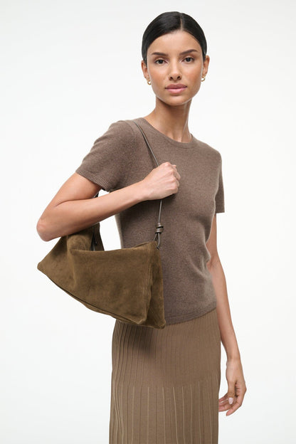 Wally Shoulder Bag Truffle Suede | STAUD Latest