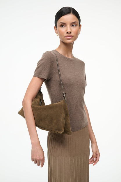 Wally Shoulder Bag Truffle Suede | STAUD Latest