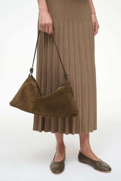 Wally Shoulder Bag Truffle Suede | STAUD Latest