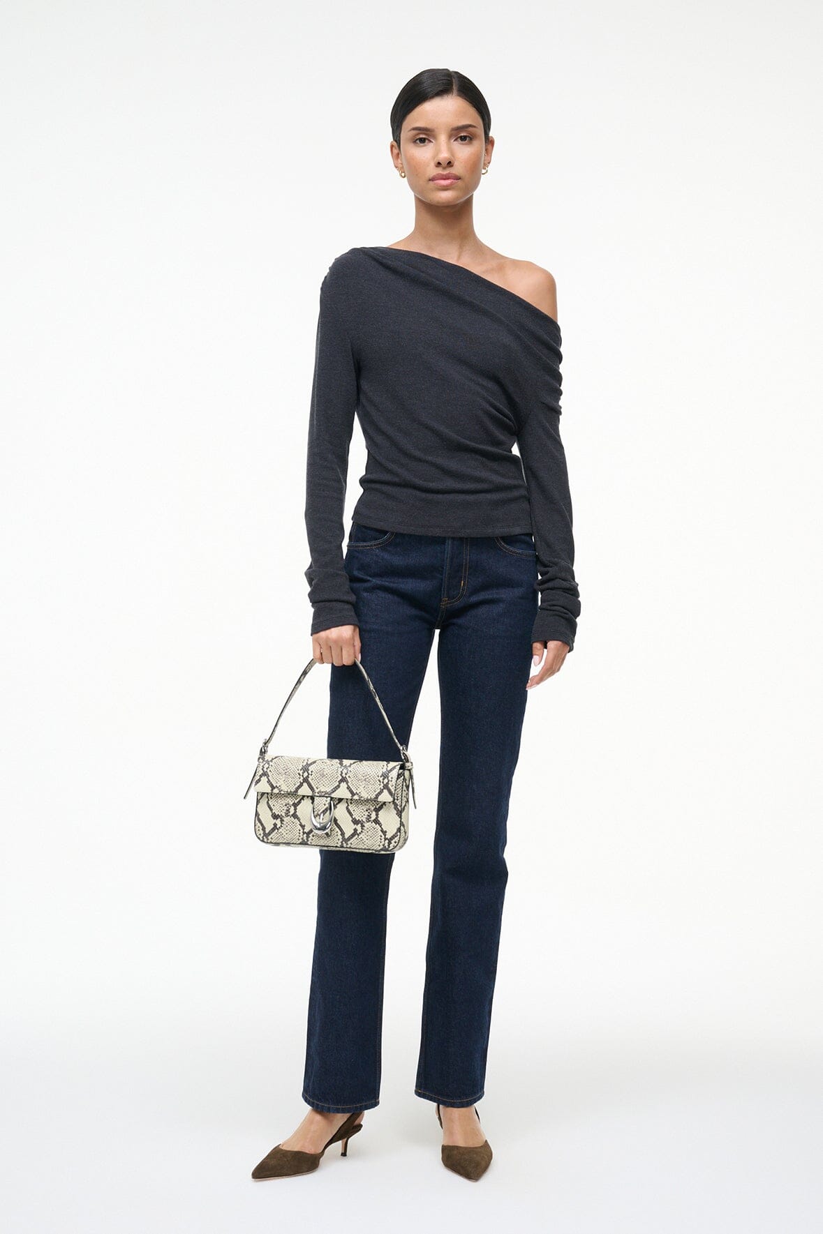 Harlow Bag White Snake | STAUD Top Pick