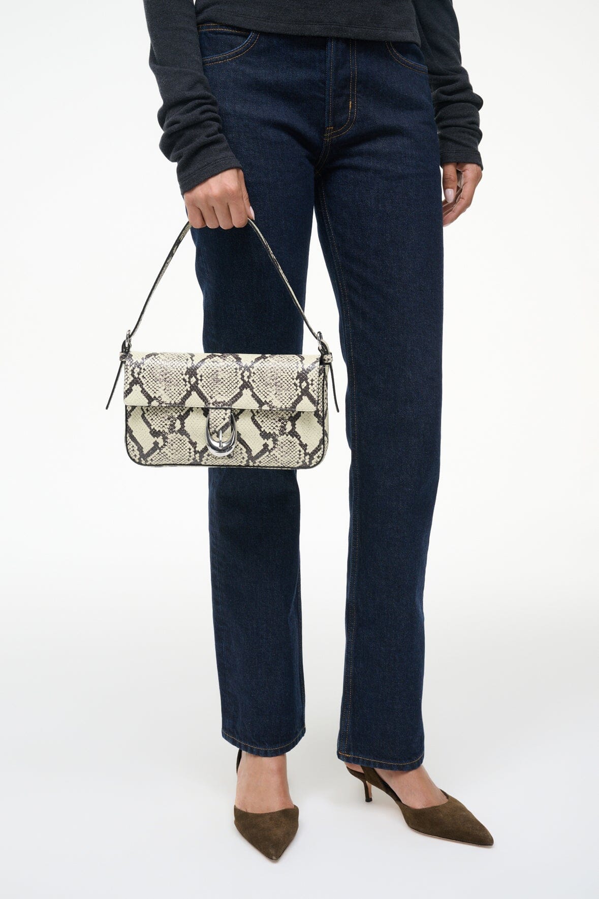 Harlow Bag White Snake | STAUD Top Pick