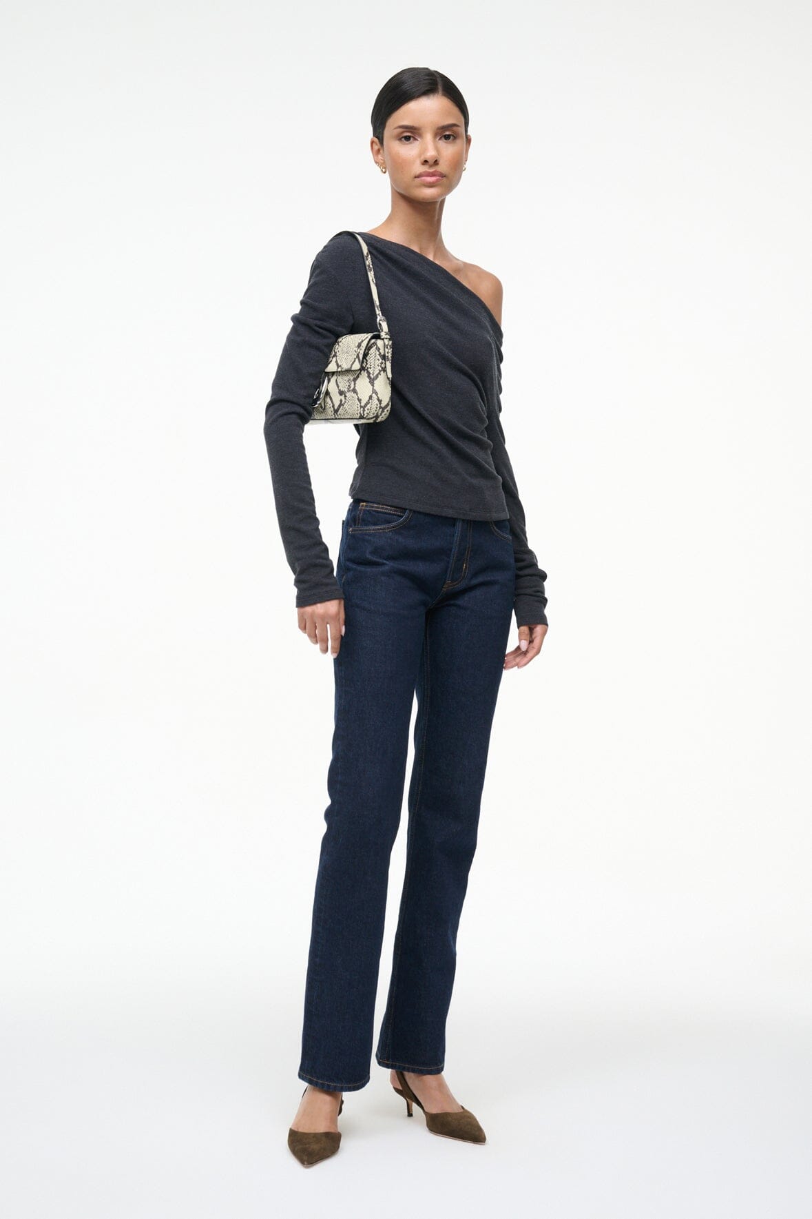Harlow Bag White Snake | STAUD Top Pick