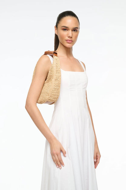 Moon Raffia Bag Natural Tan | STAUD Special Offer