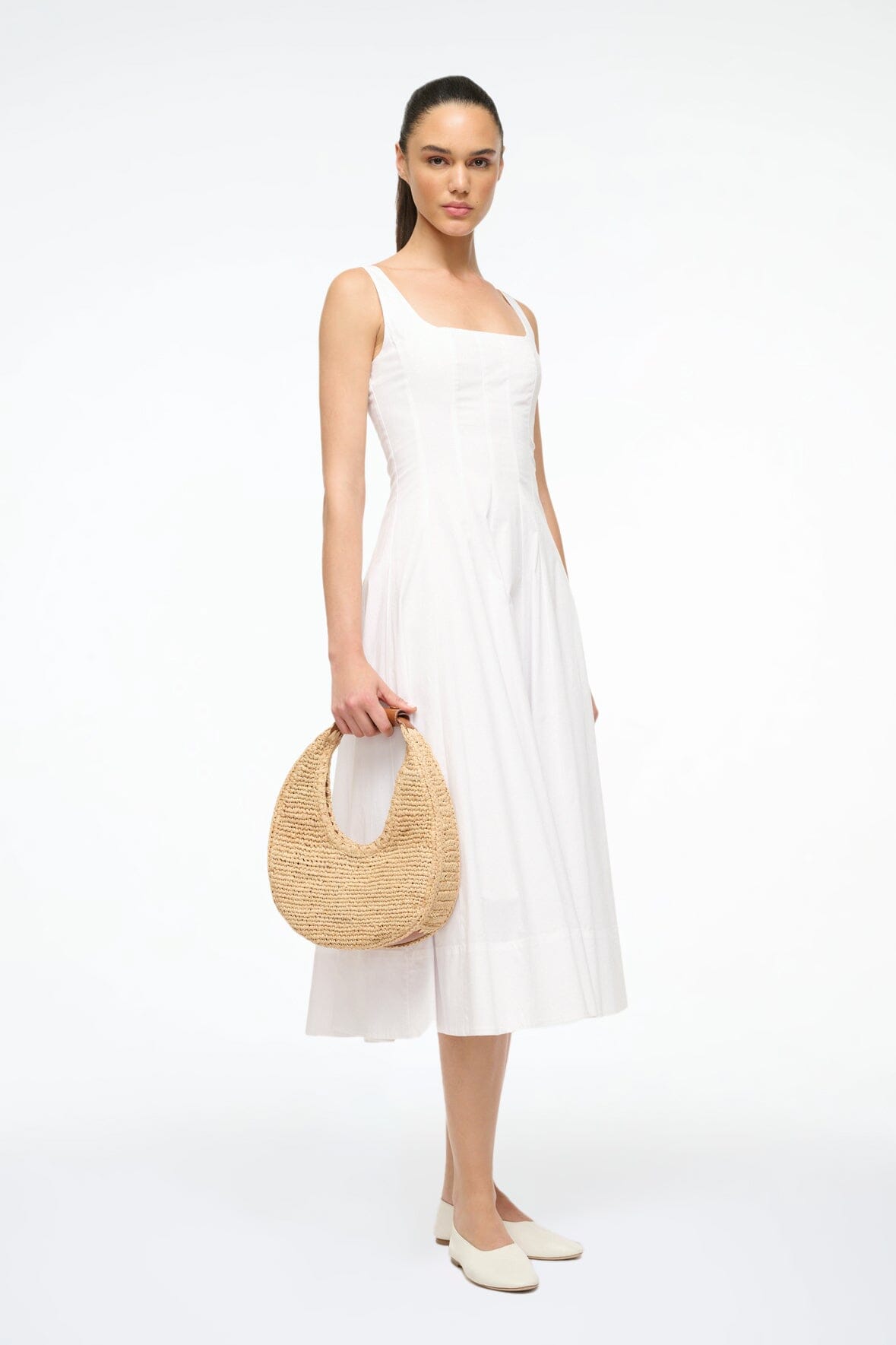 Moon Raffia Bag Natural Tan | STAUD Special Offer