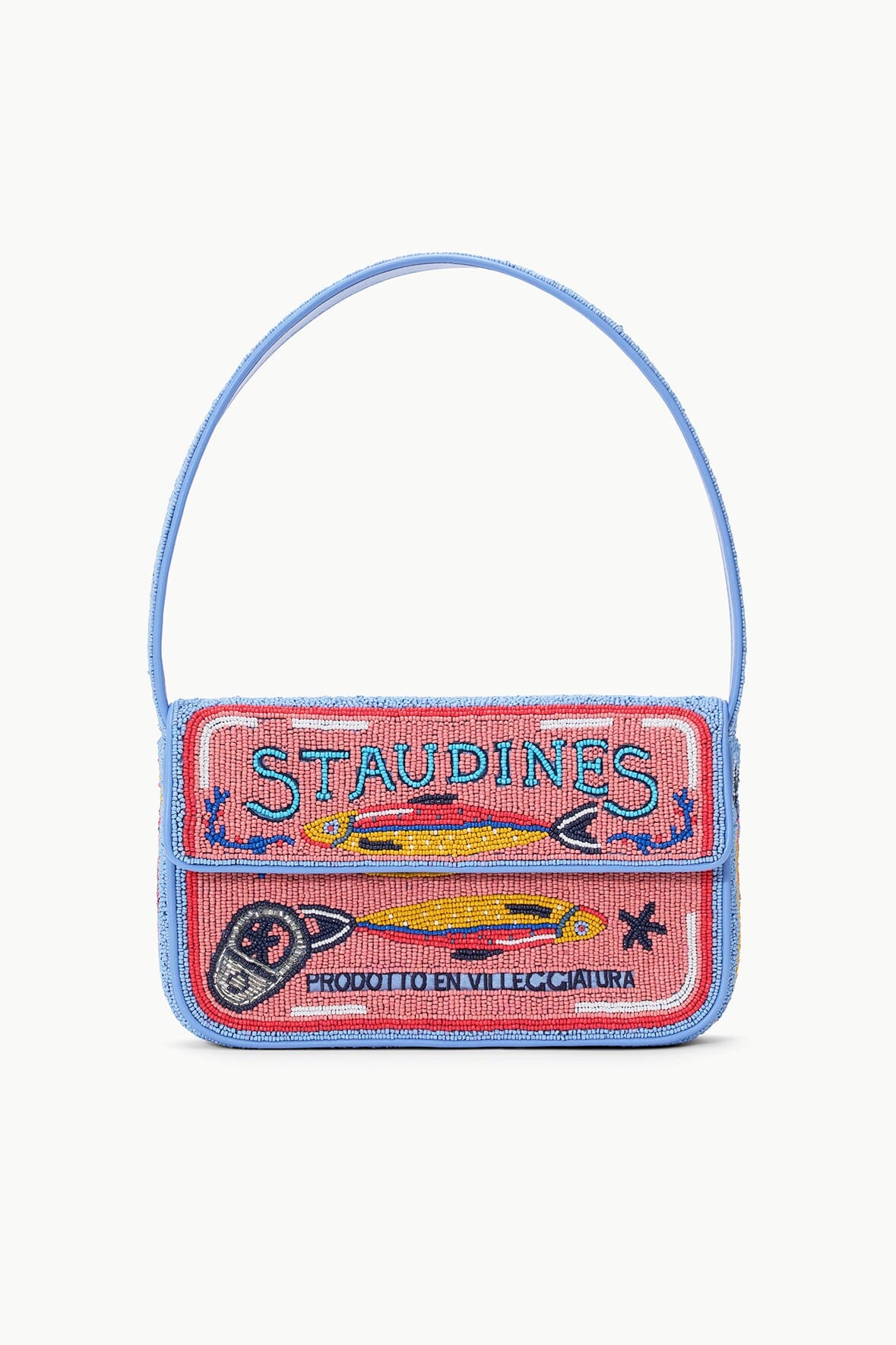 Tommy Beaded Bag Staudines Pink | STAUD Essential
