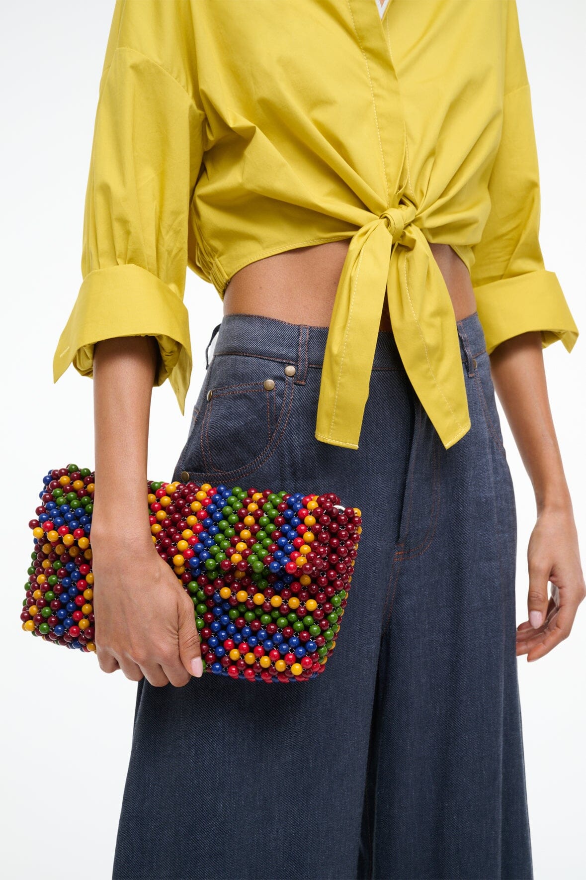 Timmy Convertible Shoulder Bag Jungle Stripe | STAUD Latest