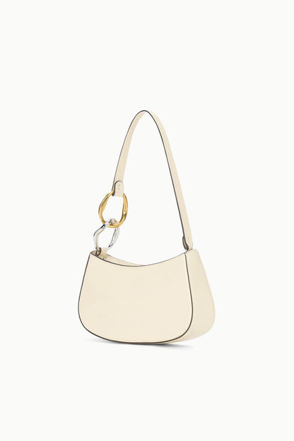 Ollie Bag Cream Leather Mini Shoulder Bag - Staud | STAUD Essential