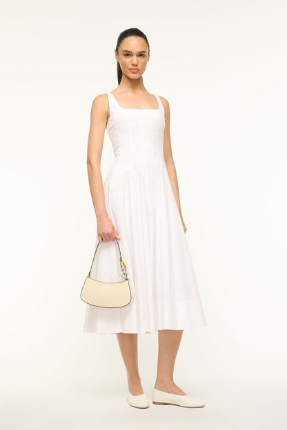 Ollie Bag Cream Leather Mini Shoulder Bag - Staud | STAUD Essential
