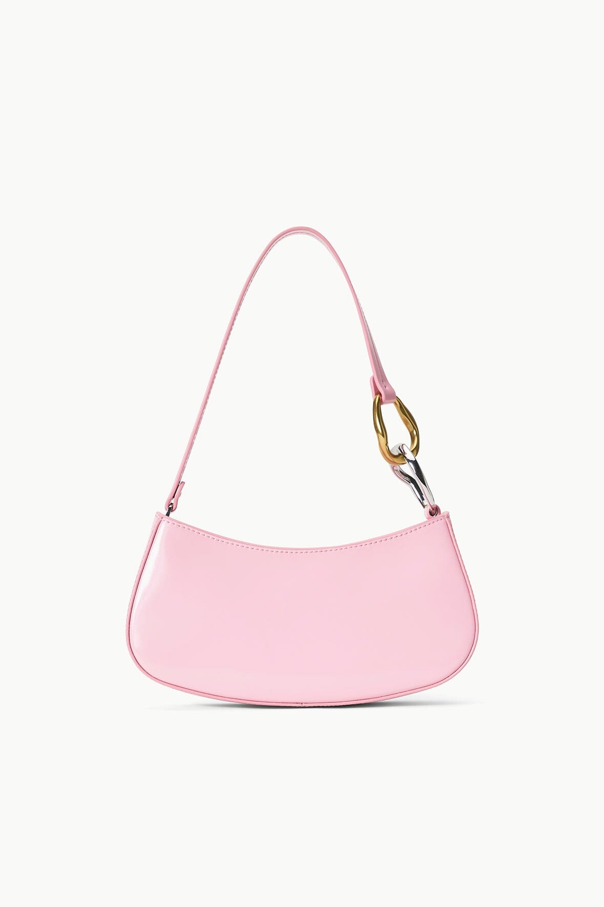 Ollie Bag Cherry Blossom Pink Leather Shoulder Bag - Staud | STAUD Everyday