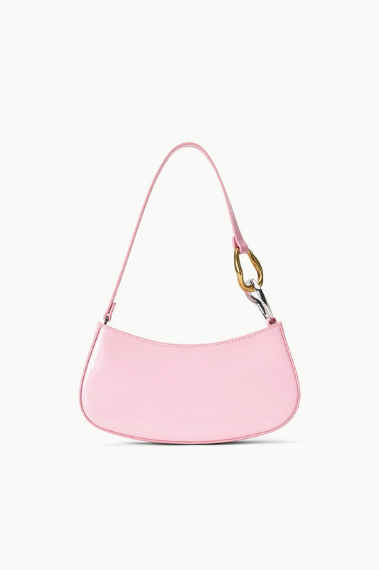 Ollie Bag Cherry Blossom Pink Leather Shoulder Bag - Staud | STAUD Everyday