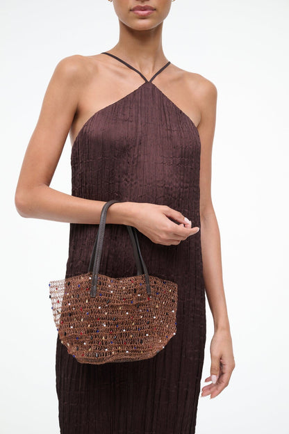 Jewel Bucket Bag Multi Color Beads | STAUD Exclusive
