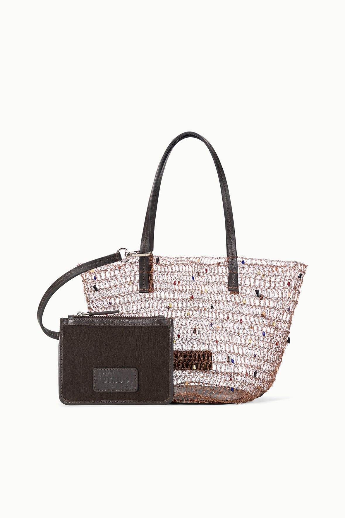 Jewel Bucket Bag Multi Color Beads | STAUD Exclusive