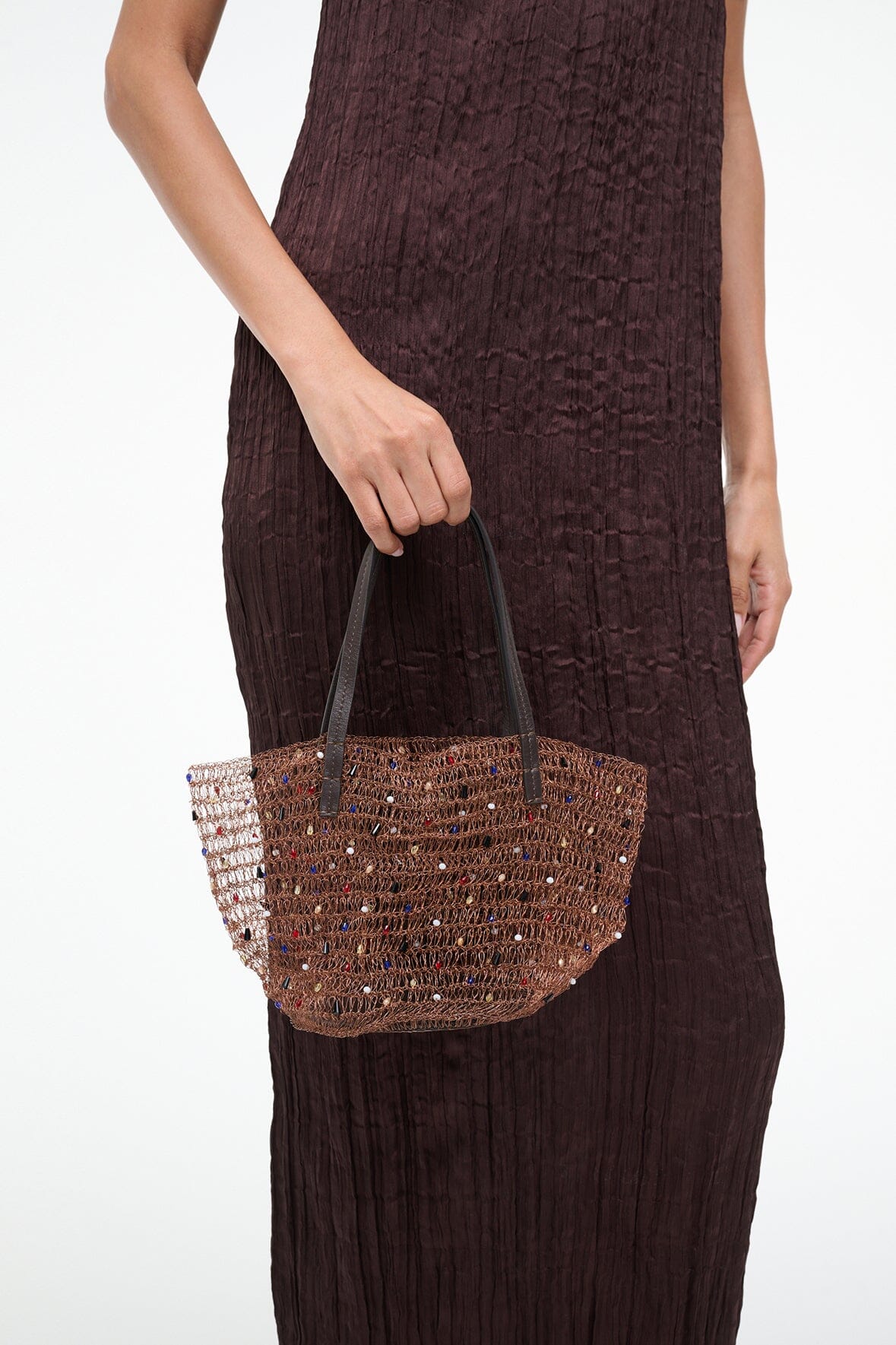 Jewel Bucket Bag Multi Color Beads | STAUD Exclusive