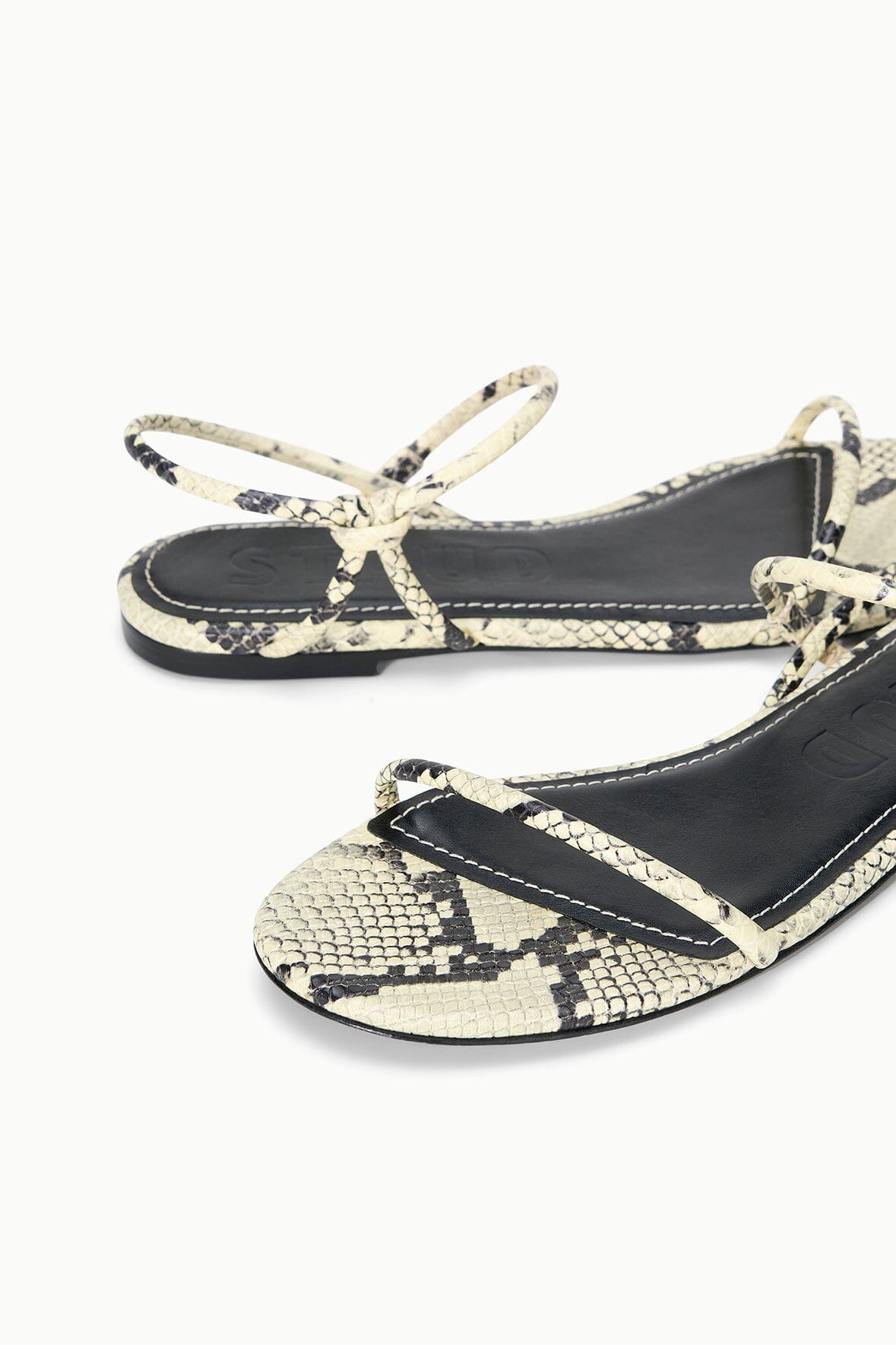 Laurel Sandal White Snake | STAUD Top Pick