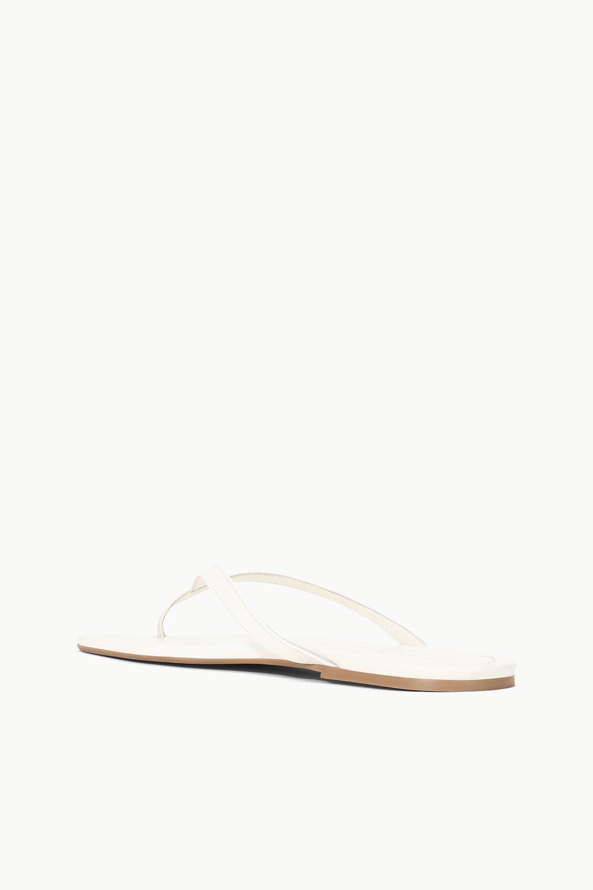 Freja Paper White Leather Flip Flop Sandals | STAUD Best Seller