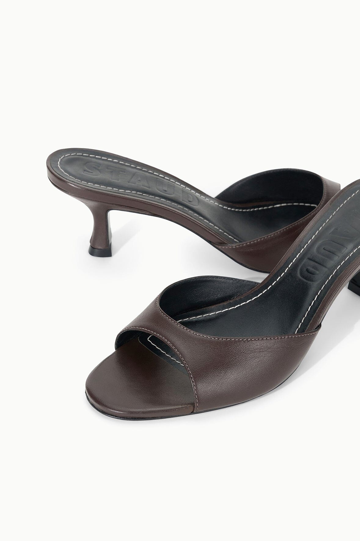 Brigitte Leather Mule Espresso | STAUD Top Pick