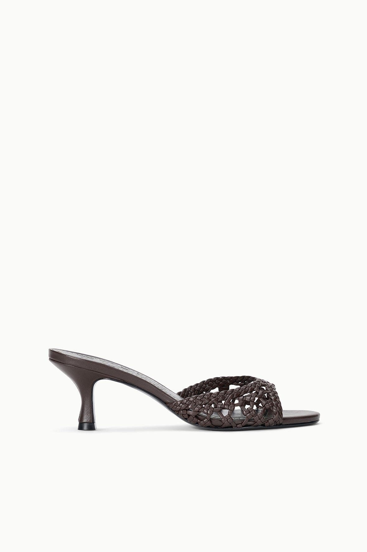 Brigitte Leather Mule Espresso Knotted | STAUD Latest