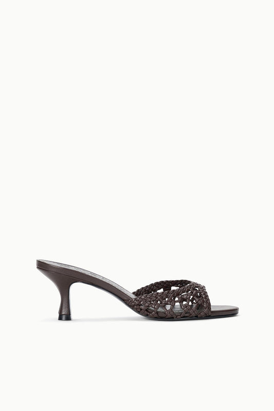 Brigitte Leather Mule Espresso Knotted | STAUD Latest
