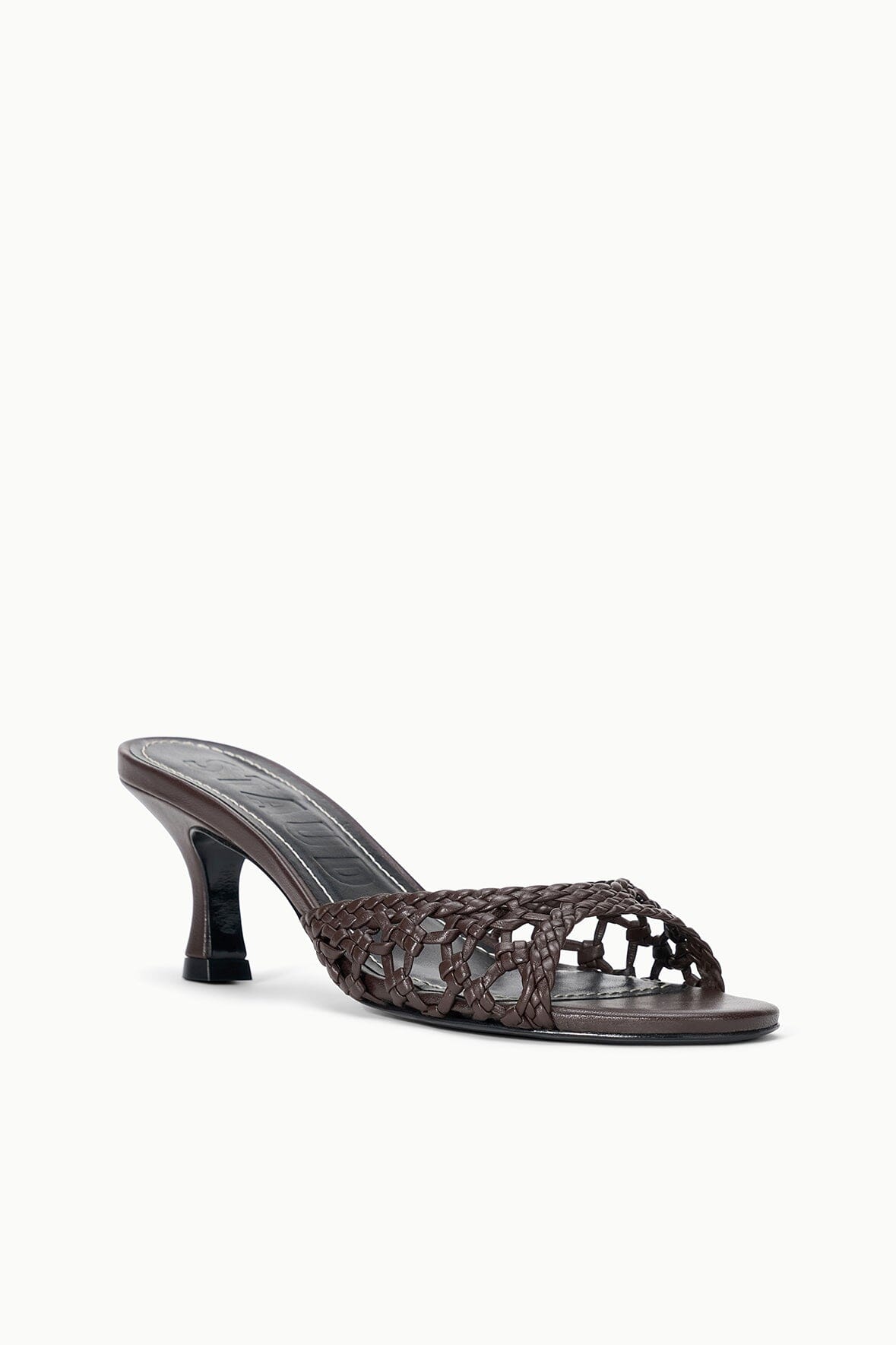 Brigitte Leather Mule Espresso Knotted | STAUD Latest