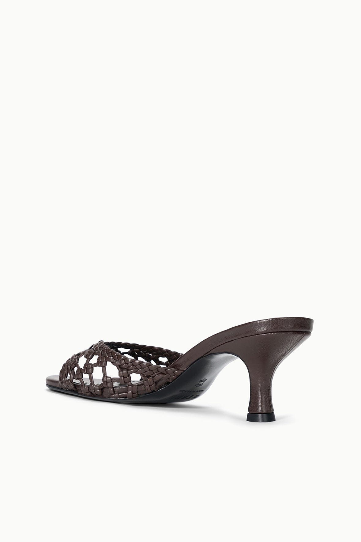 Brigitte Leather Mule Espresso Knotted | STAUD Latest