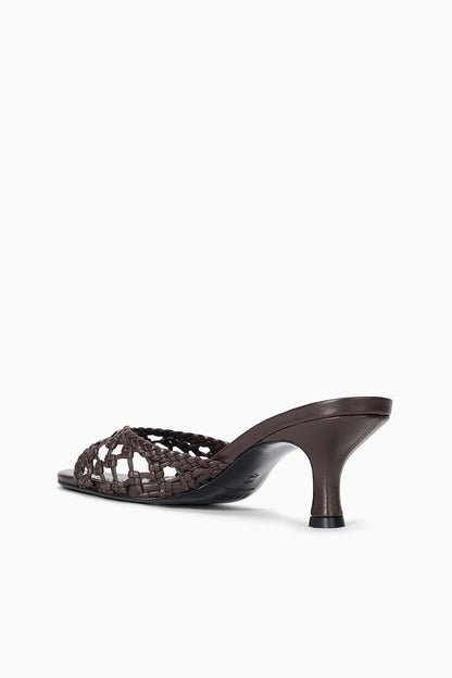 Brigitte Leather Mule Espresso Knotted | STAUD Latest