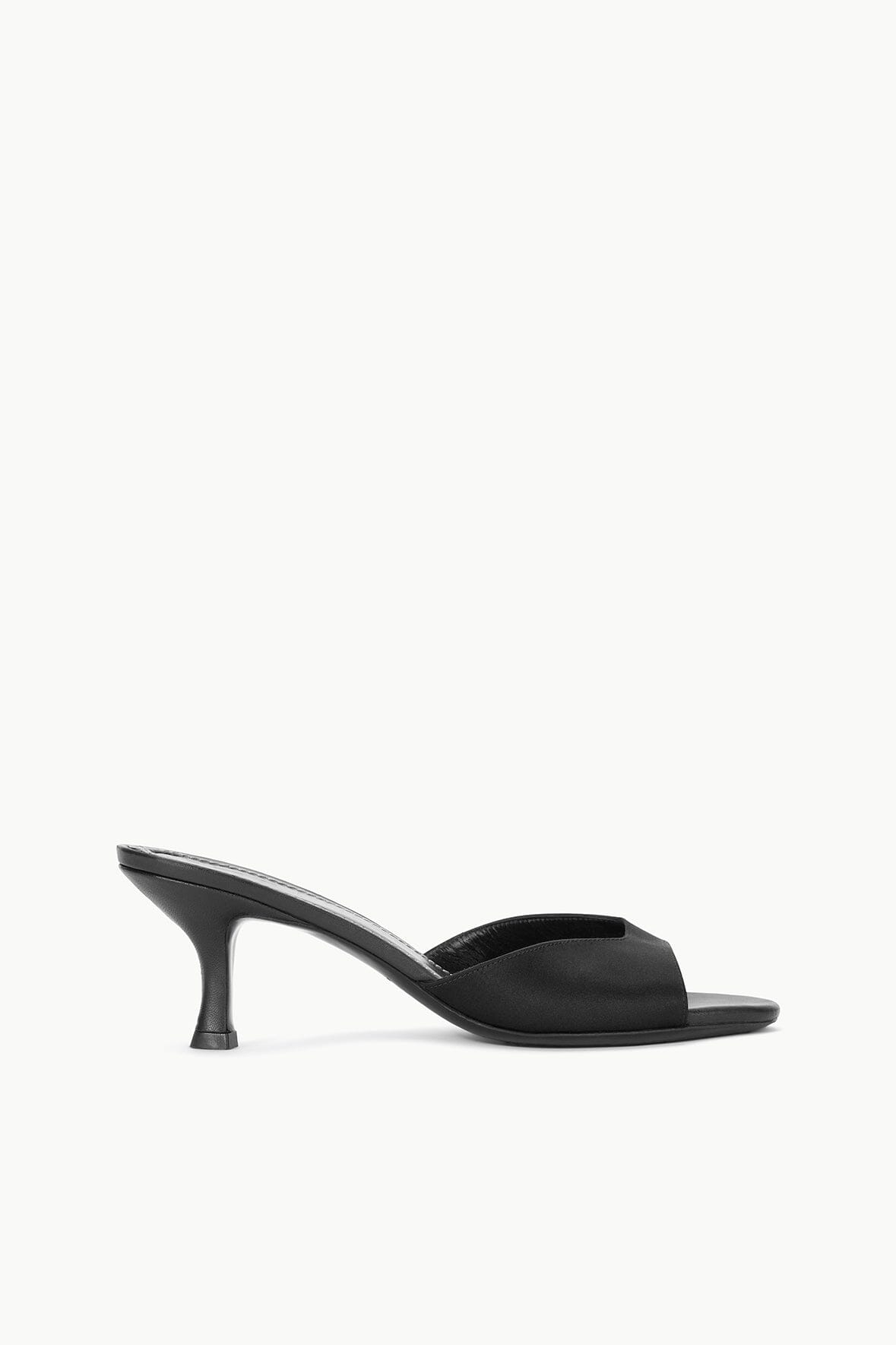 Brigitte Satin Mule Black | STAUD Top Pick