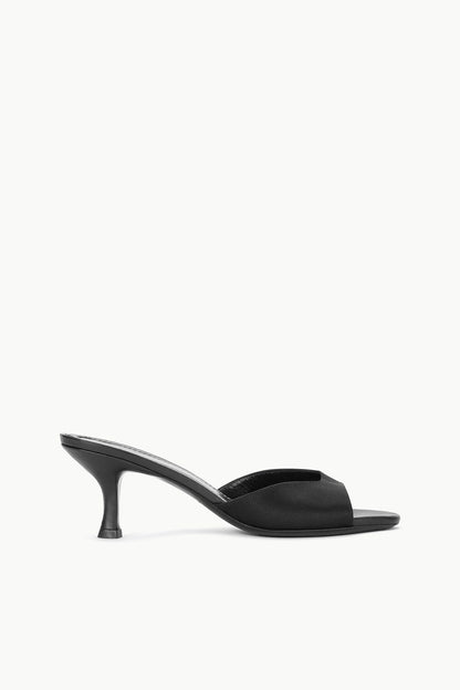 Brigitte Satin Mule Black | STAUD Top Pick