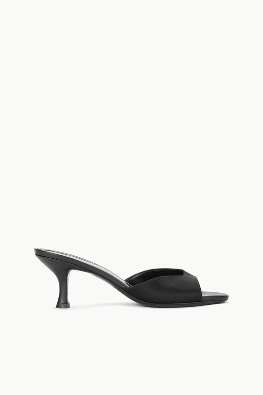 Brigitte Satin Mule Black | STAUD Top Pick