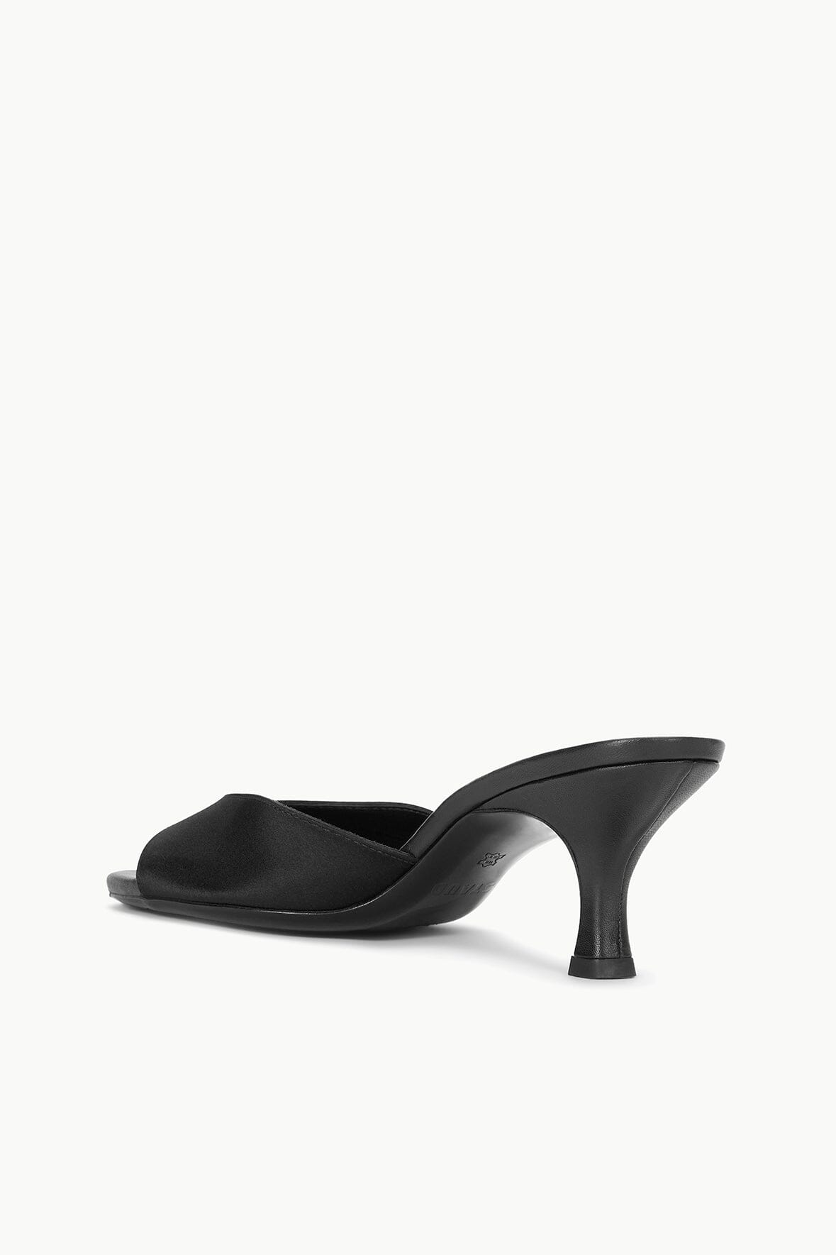 Brigitte Satin Mule Black | STAUD Top Pick