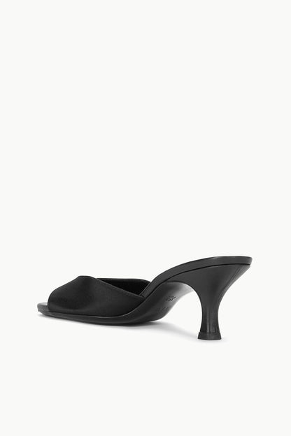 Brigitte Satin Mule Black | STAUD Top Pick