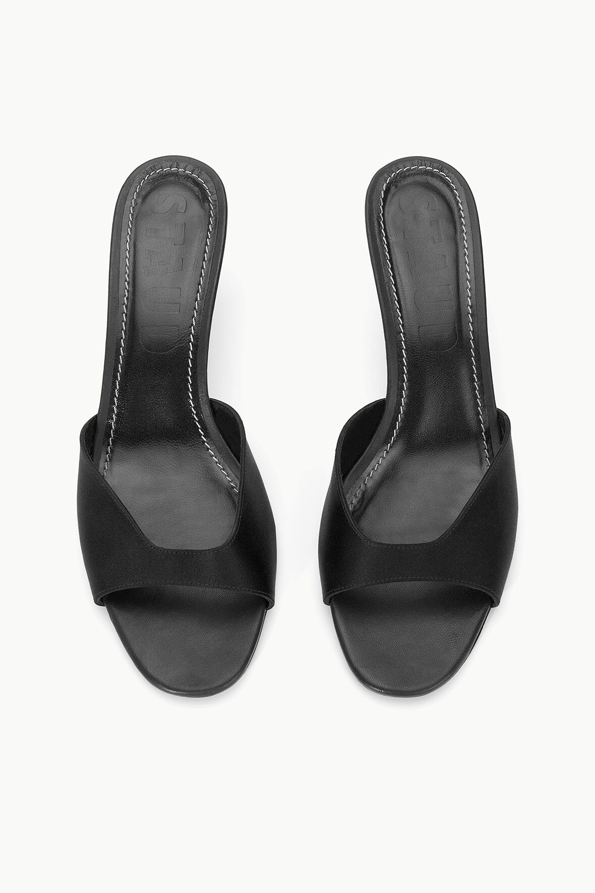 Brigitte Satin Mule Black | STAUD Top Pick