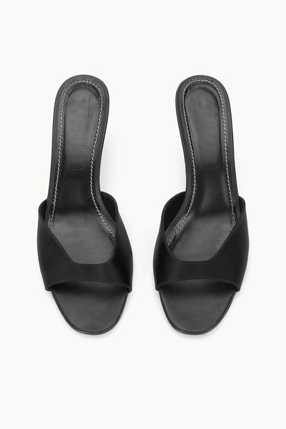 Brigitte Satin Mule Black | STAUD Top Pick