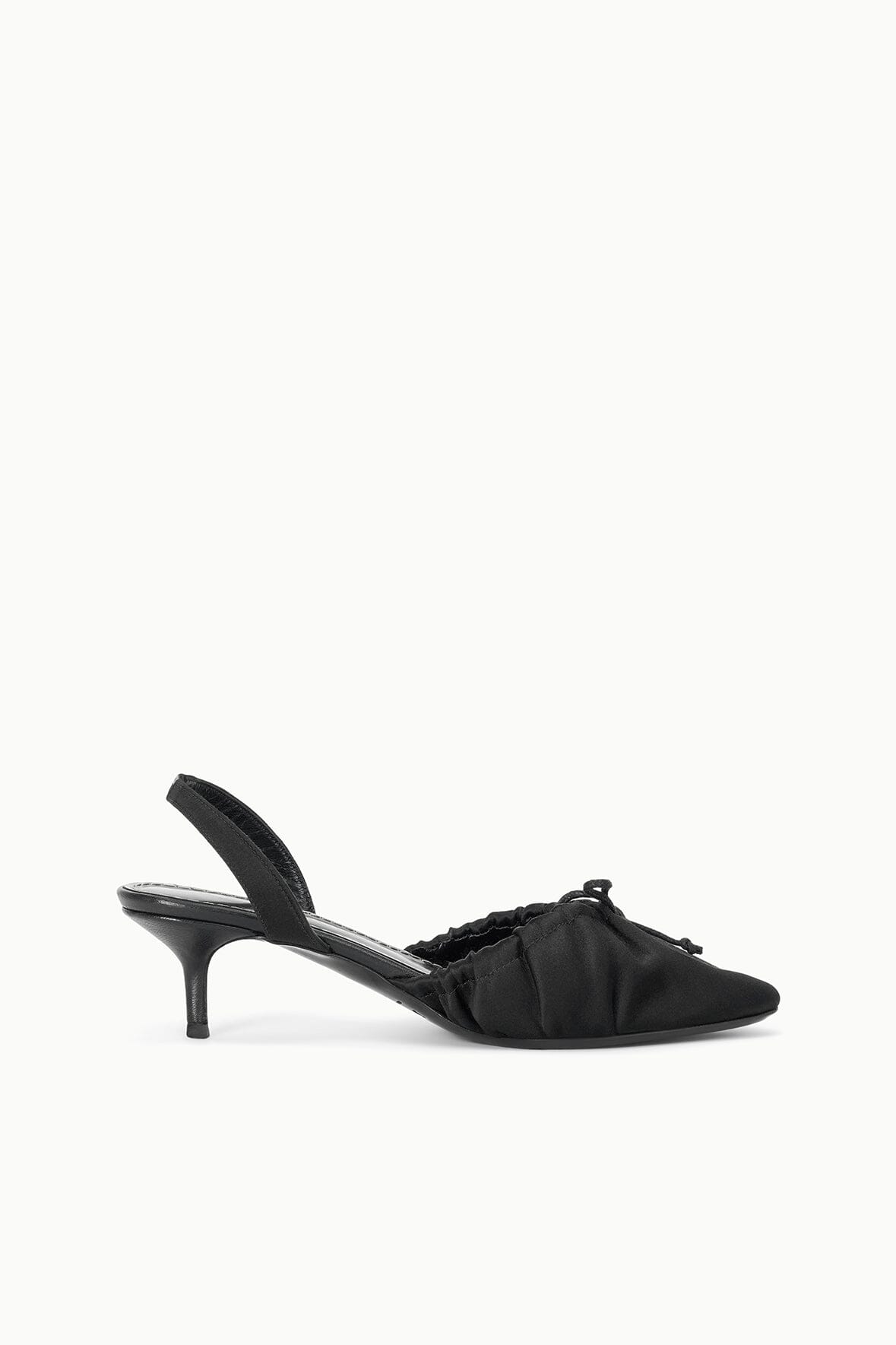 Alba Ballet Slingback Black Satin | STAUD Popular
