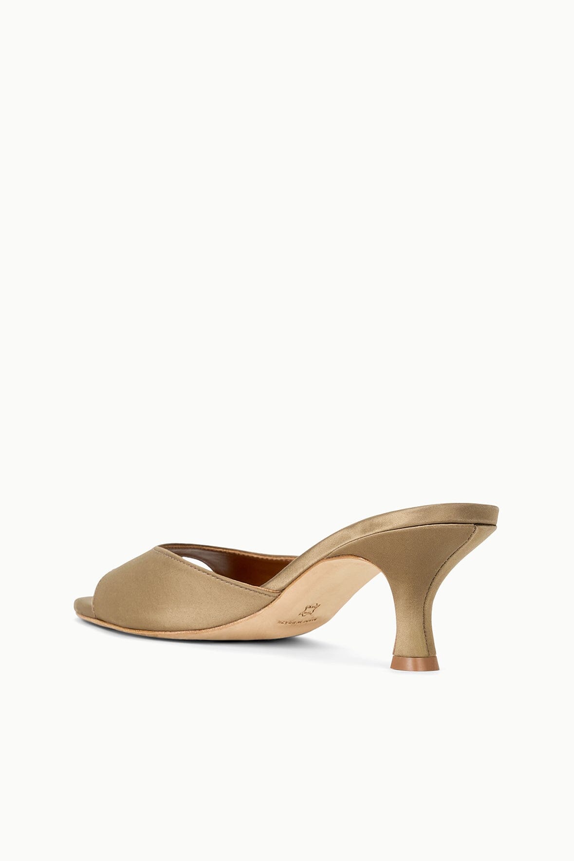 Brigitte Satin Mule Truffle | STAUD Trending