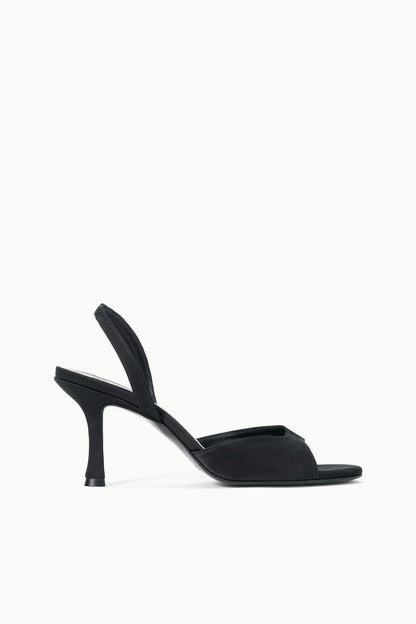Brigitte Heel Black Satin 2 | STAUD Hot Sale