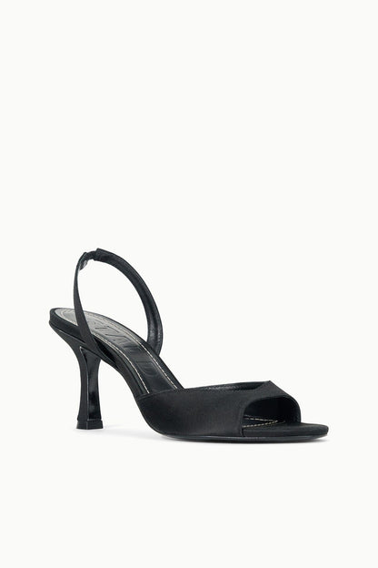 Brigitte Heel Black Satin 2 | STAUD Hot Sale