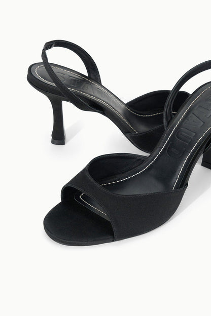 Brigitte Heel Black Satin 2 | STAUD Hot Sale
