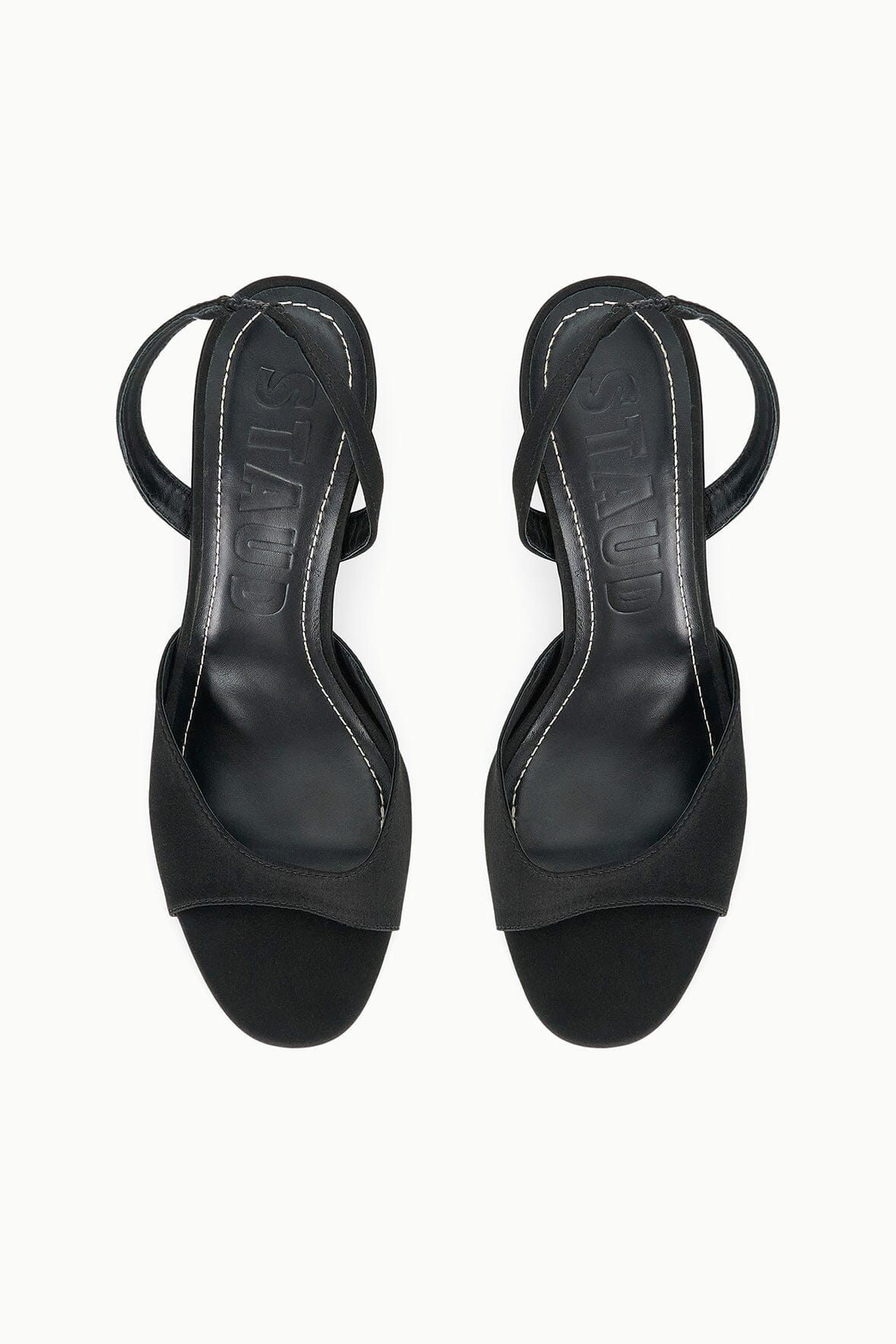 Brigitte Heel Black Satin 2 | STAUD Hot Sale