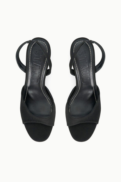 Brigitte Heel Black Satin 2 | STAUD Hot Sale