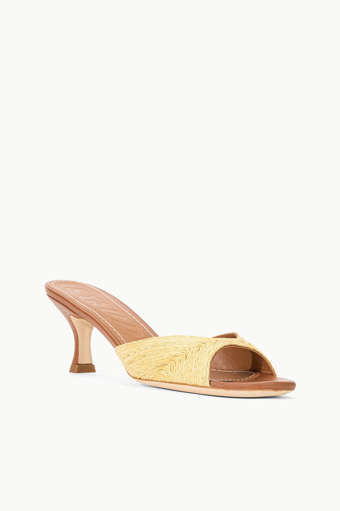 Brigitte Mule Natural Raffia | STAUD Trusted