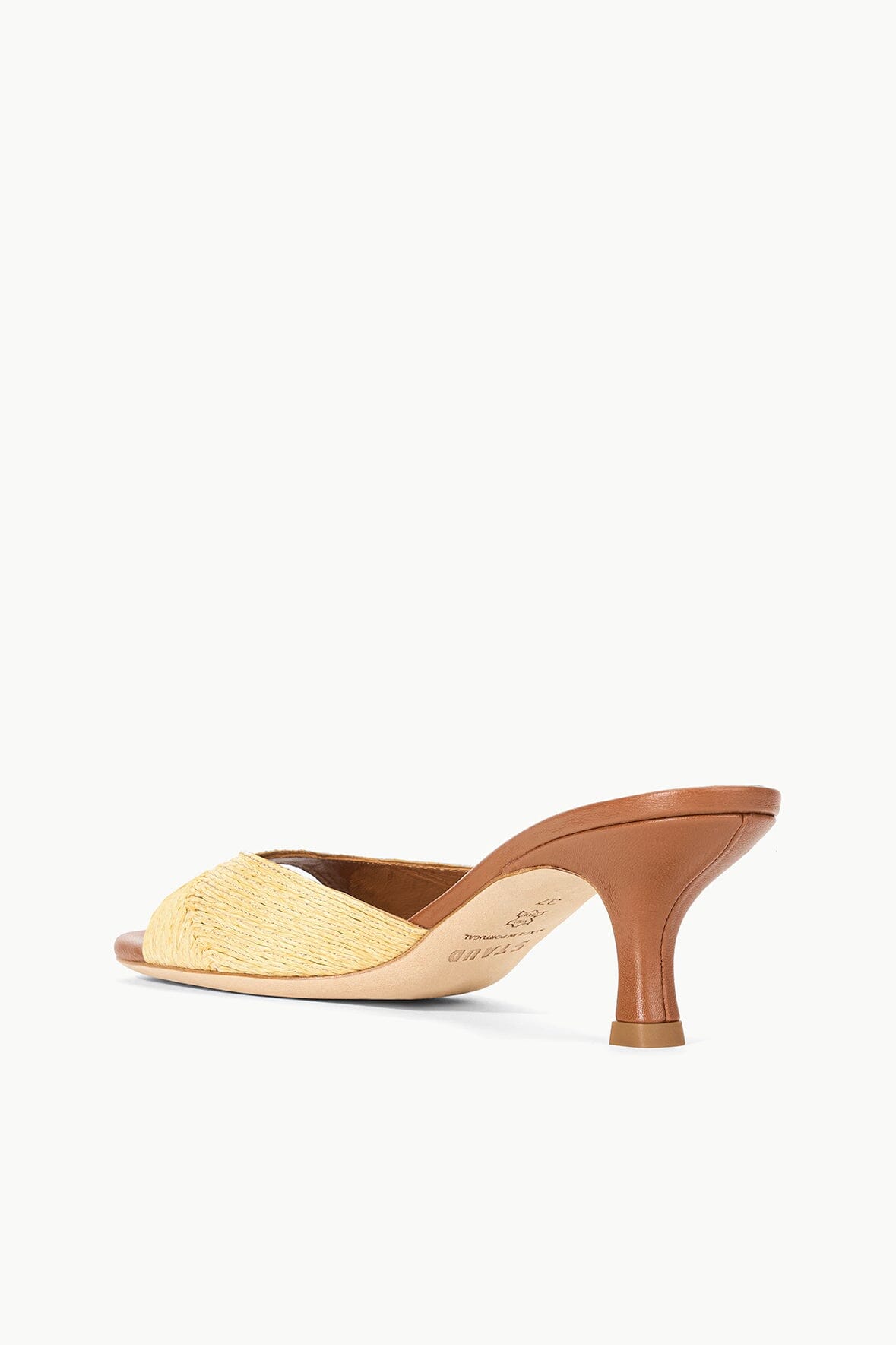Brigitte Mule Natural Raffia | STAUD Trusted