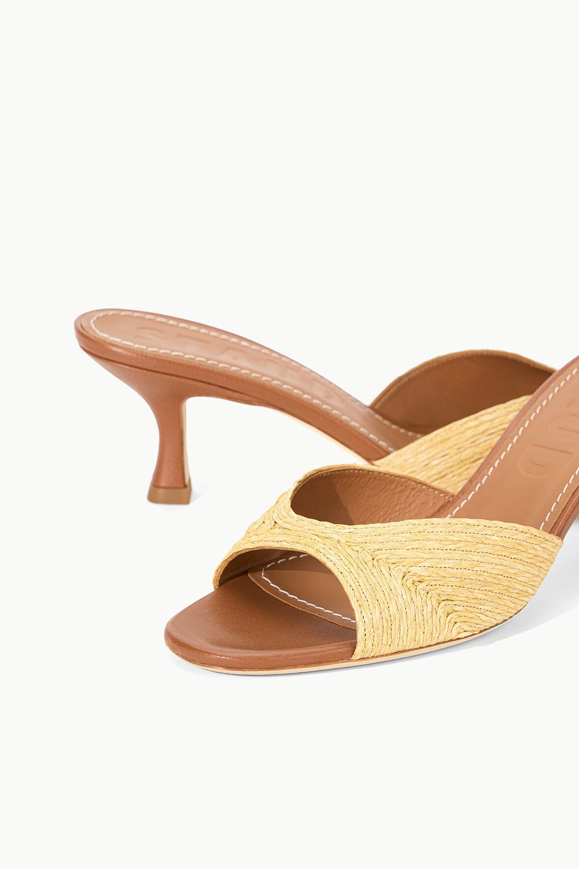 Brigitte Mule Natural Raffia | STAUD Trusted
