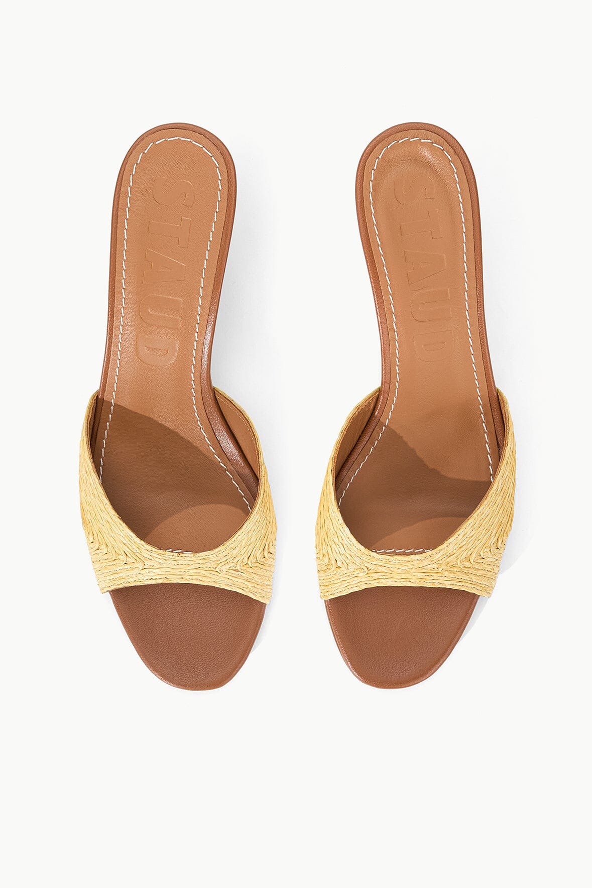 Brigitte Mule Natural Raffia | STAUD Trusted