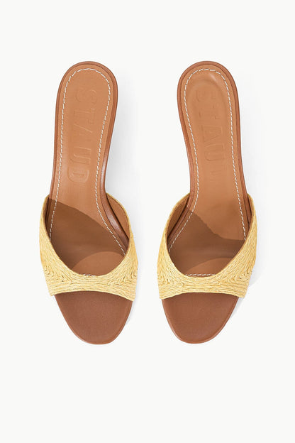 Brigitte Mule Natural Raffia | STAUD Trusted