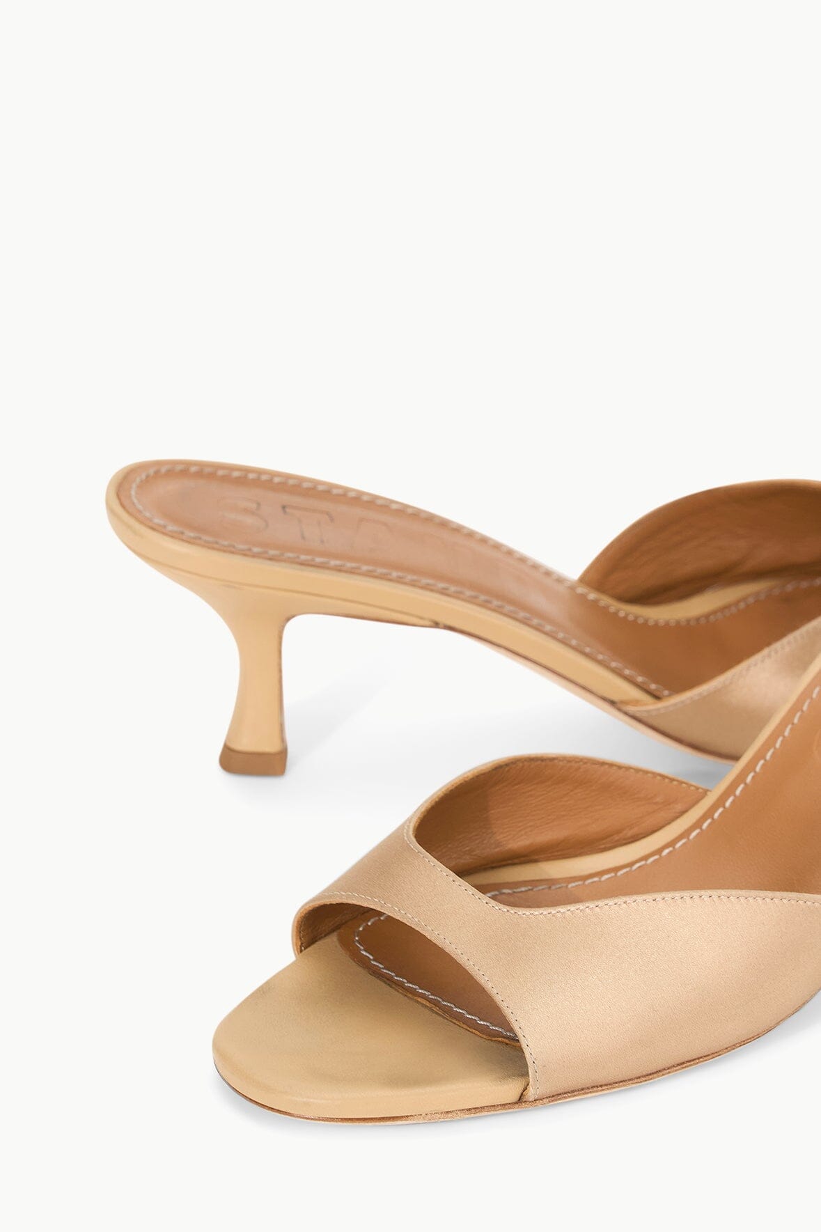 Brigitte Satin Mule Camel | STAUD Hot Sale