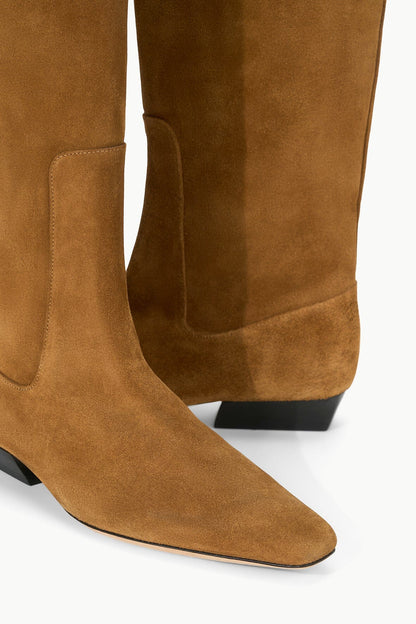 Wally Flat Boot Tan Suede | STAUD Essential