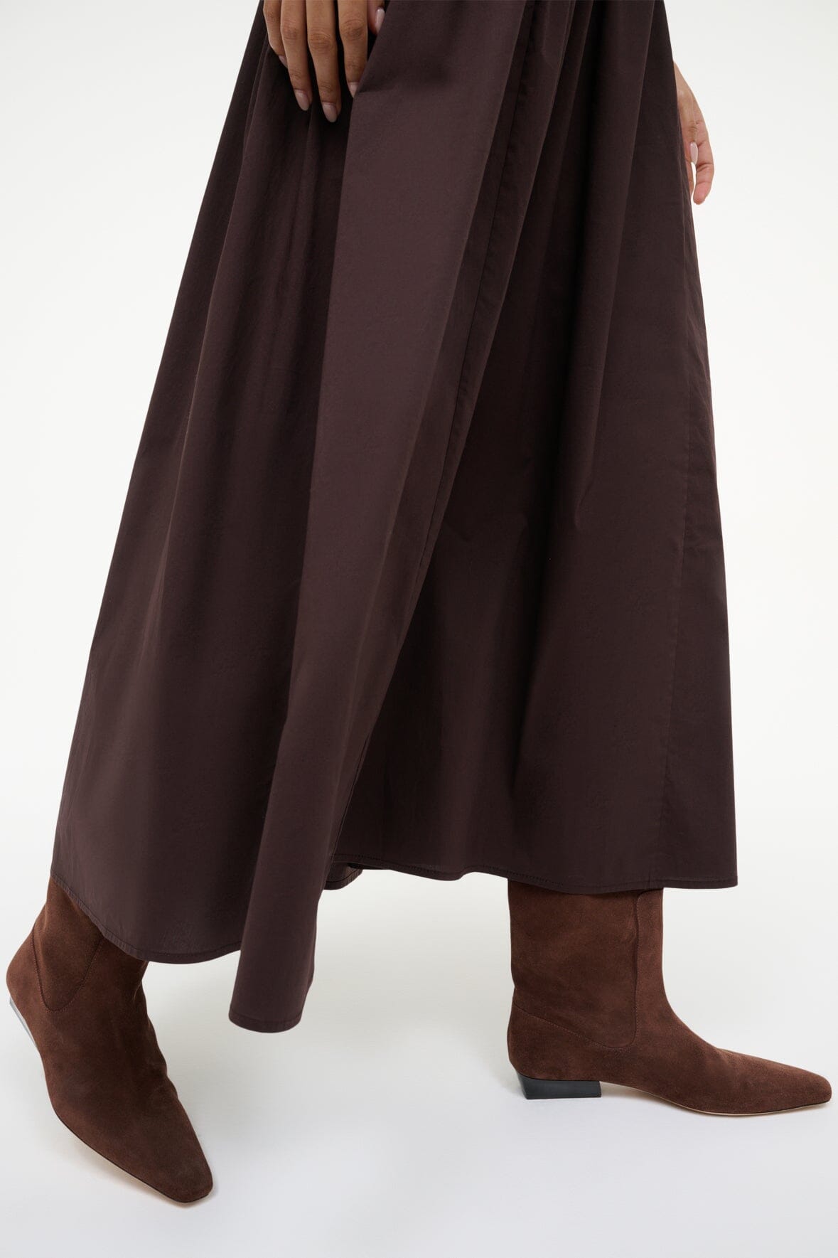 Wally Flat Boot Mahogany Suede | STAUD Deals
